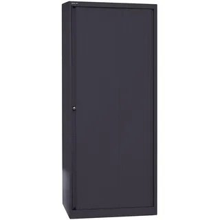 BISLEY Rollladenschrank EuroTambour, 4 Fachböden, 5 OH, Metall, 5633 Rollladen/Korpus Schwarz, 43 x 80 x 198 cm