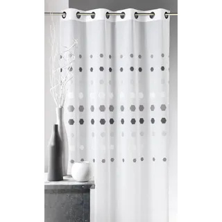 HomeMaison.com HM69806871 Vorhang, geometrisches Muster, Polyester, Farbe: Grau, 140 x 240 cm