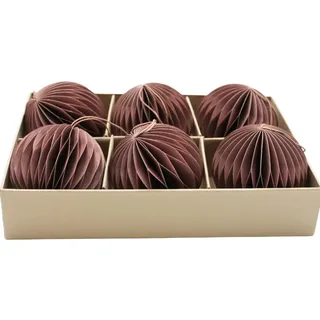 Hochwertige Papierkugeln, Baumanhänger, Honeycombs Weihnachten, Papieranhänger Weihnachten, Wabenkugeln Papier, Baumkugeln aus Papier in Einer Geschenkbox, 6 Stück, Größe: L/B/H 8 cm x 8 cm x 8 cm.
