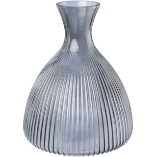 Creativ deco Dekovase geschliffenes Glas, Höhe 20 cm, blau