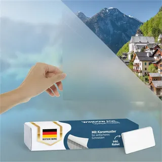 Blumtal Sichtschutzfolie 90/200 cm blickdicht & statisch haftend + UV-Schutz - Matt - selbstklebend Fenster , Transparent , Kunststoff , 90x200 cm , Heimtextilien, Vorhänge, Rollos