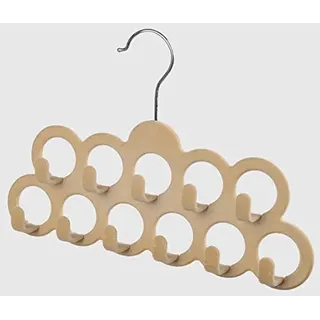 La Briantina OME04118A Kleiderbügel für Zubehör aus Samt, 11 Sitzplätze, Mehrfarbig