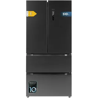 Cecotec Bolero CoolMarket French Door (510 l, 1830 mm hoch, Schwarz)