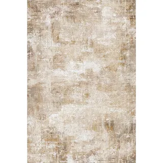 PONY DANCE Boho Teppiche Wohnzimmer 200x300 cm Weicher und Flauschiger Kurzflor Teppich Waschbar in Waschmaschine für Schlafzimmer, Karamell Reflexionen