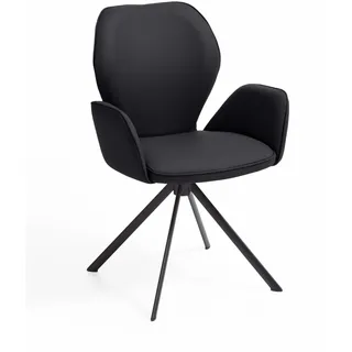 Niehoff Sitzmöbel Colorado Trend-Line Design-Armlehnenstuhl Eisen/Leder - 180° drehbar