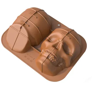 OBEST 3D Totenkopf Kuchenform, Große Totenkopf Backform, Schädel Silikon KuchenForm DIY Backen Dekorationen für Halloween Geburtstags Party Kuchen Whisky Cocktails Saft Schokolade Süßigkeiten Seife