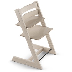 Tripp Trapp Stuhl von Stokke, Whitewash – Verstellbarer, anpassbarer Stuhl für Kleinkinder, Kinder & Erwachsene – Praktisch, bequem & ergonomisch – Klassisches Design