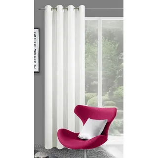 Eurofirany Moderne Vorhange, Polyester, beige, 140 x 250 x 1 cm