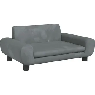 vidaXL Kindersofa Dunkelgrau 70x45x33 cm Samt - Grau
