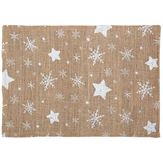 Atmosphera Createur d ́interieur Tischset Sterne 45/30 cm , Naturmaterialen , 30x1x45 cm , Dekoration, Weihnachtsdekoration