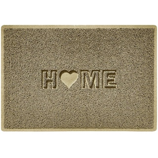 Nicoman Love at Home Fußmatte 90 x 60 cm – Honesty Beige | strapazierfähig rutschfest | Indoor/Outdoor | Eingangsbarriere Schmutzfangmatte | Haus Terrasse Garten Wintergarten | Fußmatte Zuhause Herz