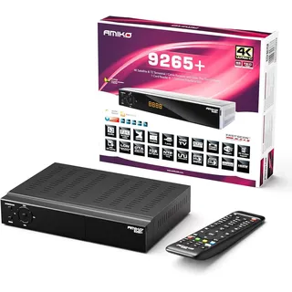 AMIKO 9265+ 4K UHD Combo Receiver, Sat- Kabel- & DVB-T2 Receiver mit PVR Astra