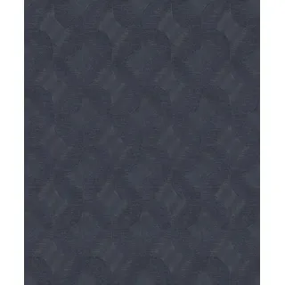 Rasch Tapete 608113 - Einfarbige Vliestapete in Dunkelblau mit grafischem Muster und changierendem Metallic-Effekt aus der Kollektion Sky Lounge