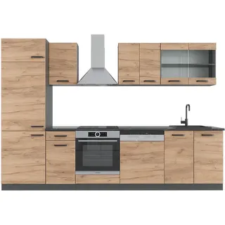 Vicco Küchenzeile R-Line 300 cm Eiche/Anthrazit