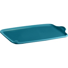 Aperitivo XL Brett für Backofen/Kochen und Servieren, Keramik, rechteckig, 32 x 21 cm, Farbe Calanque Blau