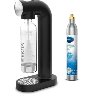 Brita Wassersprudler-Set schwarz + PET-Flasche + Zylinder