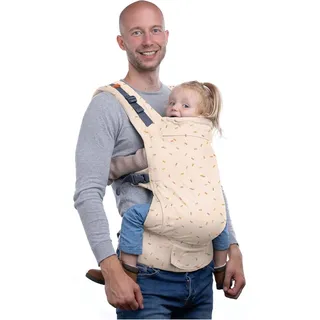 Beco Toddler Babytrage & Kindertrage (9-27 kg) - 100% Baumwoll Trage Kleinkind, Leicht & Atmungsaktiv, Hüftfreundlich mit 2 Tragepositionen: Bauchtrage & Rückentrage (Sprinkles)