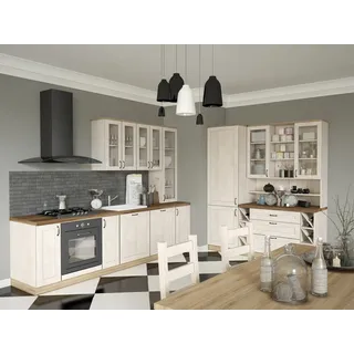 Klassische Küche Kompakte Küchen Hochschrank Schrank Hängeschrank Maßfertigung - Weiß