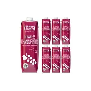 beckers bester SCHWARZE JOHANNISBEERE Fruchtnektar 6x 1,0 l