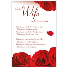 Nice Words Weihnachtskarte für Ehefrau, romantische Weihnachtskarte