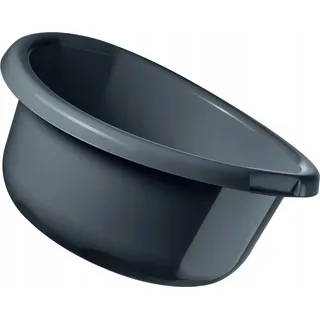 Waschschüssel - Runde Kunststoffwanne - 11 L - Mit Griffen - Größe S - Dunkelgrau