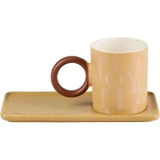 Novel Kaffeebecher , Hellbraun , Keramik , Kaffee , 0.35 l,350 ml , Lfgb , Geschirr, Tassen, Kaffeebecher