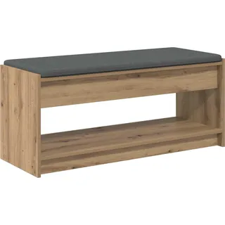 Flurbank mit Kissen mit Regal Artisan-Eiche 103 x 38 x 45 cm - Braun