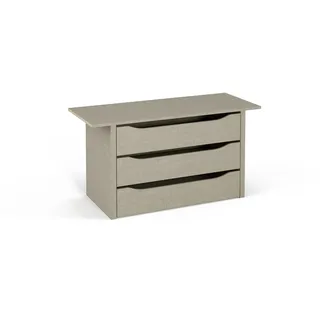 Rauch Möbel ZUBEHÖR, Schubladeneinsatz, mit 3 Schubladen, für Elementbreite 112,5 cm, Farbe Texline Leinenoptik, Maße 111x57x45cm