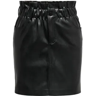 ONLY Damen Onlmaiya-Miri Faux Leather Skrt PNT Noos Rock, Schwarz, M EU