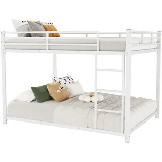 Flieks Etagenbett 140x200cm Weiß Eisenbett klassische Form , Metall , 140x200 cm , Babymöbel & Kindermöbel, Kinderzimmer & Jugendzimmer, Stockbetten