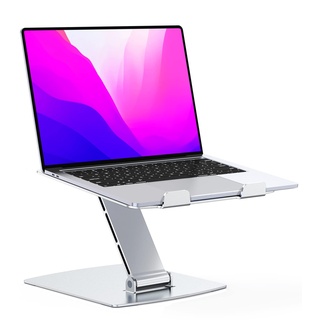 glangeh Laptop Ständer Höhenverstellbar, Ergonomischer, Tragbarer Notebook Ständer für Schreibtisch, Faltbarer Monitorständer Item Stand aus Aluminium, Kompatibel mit MacBook Air Pro (10–16 Zoll)