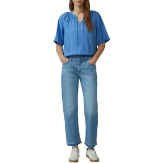 s.Oliver Kurzarmbluse mit All-Over Print, blau