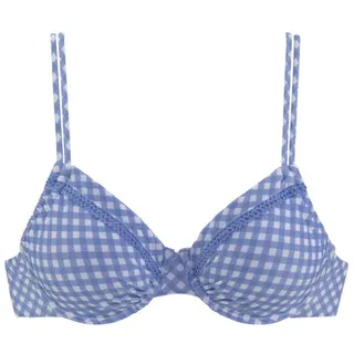 Buffalo Bügel-Bikini-Top Karo Blau 36 Cup C