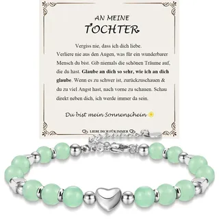 JEWTOP Geschenke für Tochter, Mutter Tochter Geschenk Armband An Meine Tochter Geschenk zum Geburtstag Weihnachten Abschluss Einschulung