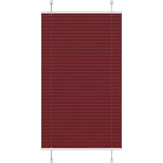 Plissee Bordeauxrot 75x100 cm Stoffbreite 74,4 cm Polyester - Rot, bordeaux