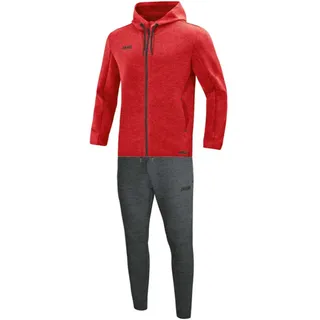 Jako Herren Jogginganzug Premium Basics M9729-01 S - rot meliert - S