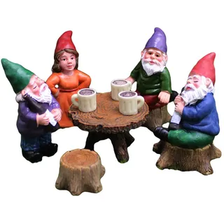 Tuzsocr 6 Stück Miniatur-Gartenzwerge, Betrunkener Gartenzwerge, Feengarten Zwerge Figuren, Märchen Garten Miniatur, Gartenfiguren für Außen, Gartenzwerg Lustig, Mini Zwerg Figur Verwendung für Rasen