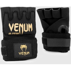 Venum Art: Uni Kontact Gel-Handschuhe Bandagen, schwarz/Gold, L