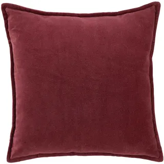 Butlers Dekokissen Cotton Velvet , Rot , Textil , 45x45 cm , Heimtextilien, Wohntextilien, Kissen, Zierkissen