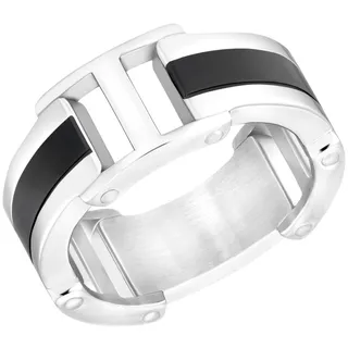 s.Oliver Fingerring »2035800/-01/-02/-03« s.Oliver edelstahlfarben-schwarz 60