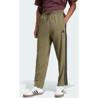 Essentials 3-Streifen Stanford Open Hem Hose Olive Strata / Black XS