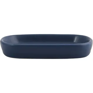 MSV Seifenschale Maonie Keramik 13,9 cm x 9 cm x 2,4 cm Dunkelblau