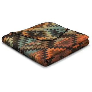 Wohndecke BIEDERLACK "Nomad", bunt, B:150cm L:200cm, Kaschmir, Wolle, Wohndecken, Wohndecke, mit geketteltem Zierstich, Kuscheldecke