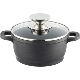 Berndes Vario Click Kochtopf mit Glasdeckel 16 cm - Schwarz