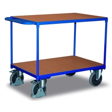 Bild von Tischwagen Stahl pulverbeschichtet Traglast (max.): 500kg, Enzianblau (RAL 5010)