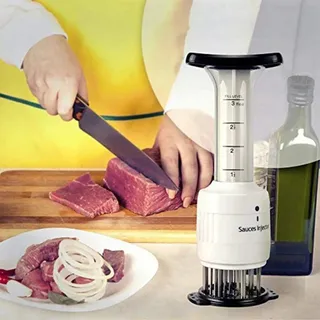 1 Stück Multifunktionale Fleischklopfer Nadel Edelstahl Steak Fleisch Injektor Marinade Geschmack Spritze Küche Werkzeuge,