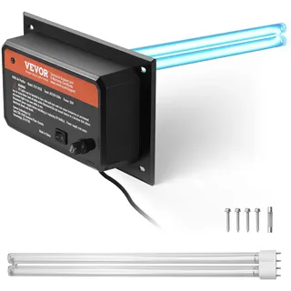 Vevor HVAC-Luftreiniger für das ganze Haus, 36 W, 254 nm, UV-UVC-Licht im Kanal für Klimaanlagenkanäle, Luftwäscher mit 1 Ersatzbirne, HVAC-UV-Lampen, Air-Purifier für Klimaanlagen