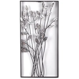 DESIGN DELIGHTS EINZIGARTIGE WANDDEKO ZWEIGE | Metall, 62 cm, silber/braun | Wanddekoration Blumen