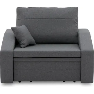 Klappsessel mit Schlaffunktion für Wohnzimmer, Schlafsessel Vertico 80cm Dunkelgrau - Dunkelgrau