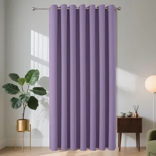 Joydeco Verdunklungsvorhänge 1 Stück,Türvorhang Blickdichte Türgardine,Tür Vorhang mit Ösen Thermo Kälteschutz Hitzeschutz Schallschutz für Schlafzimmer Wohnzimmer(Helllila,1xH225xB135)